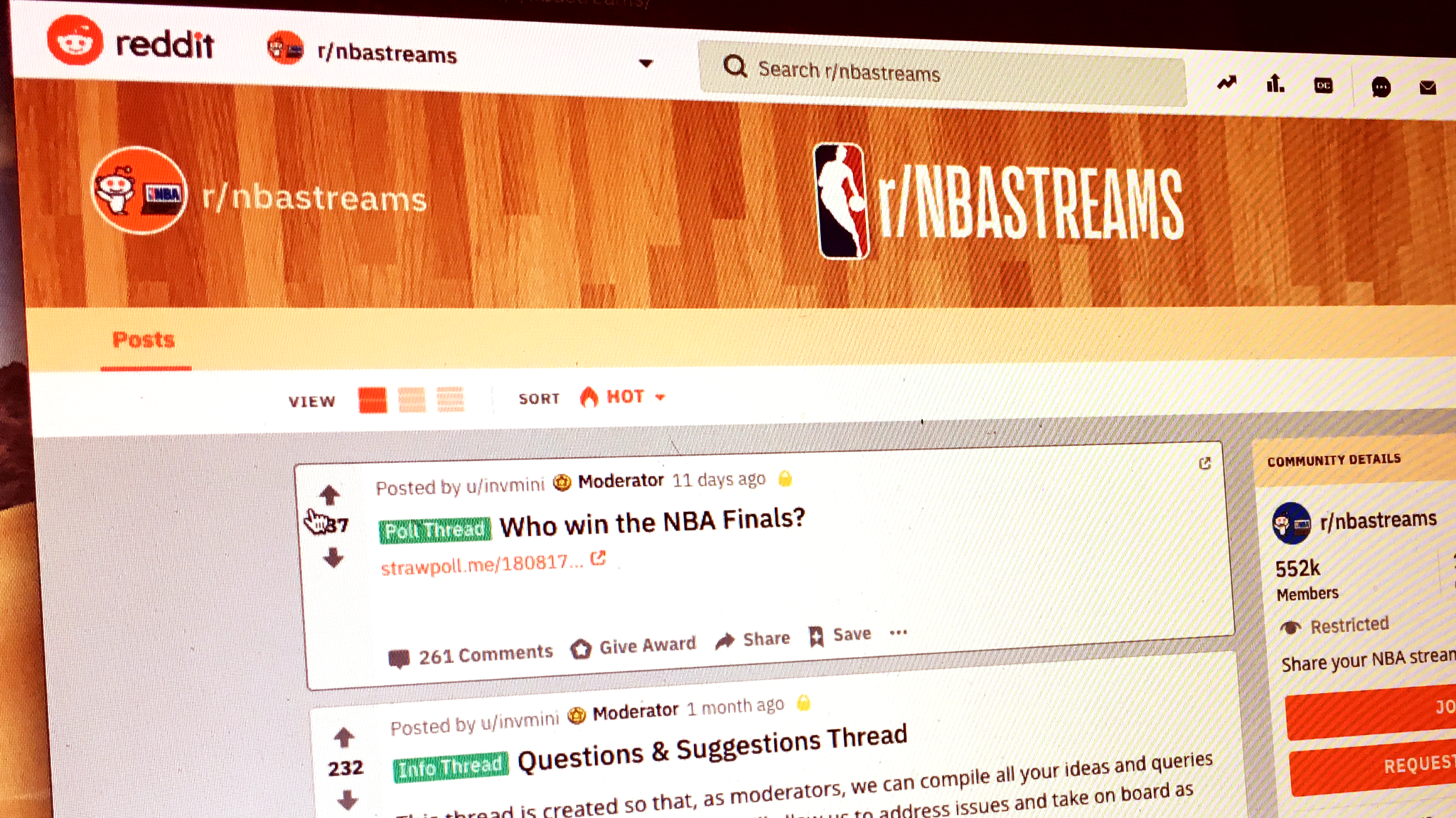 NBA on Reddit